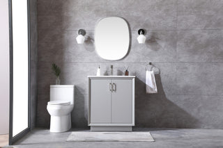 30" SIngle Bathroom Vanity, Grey