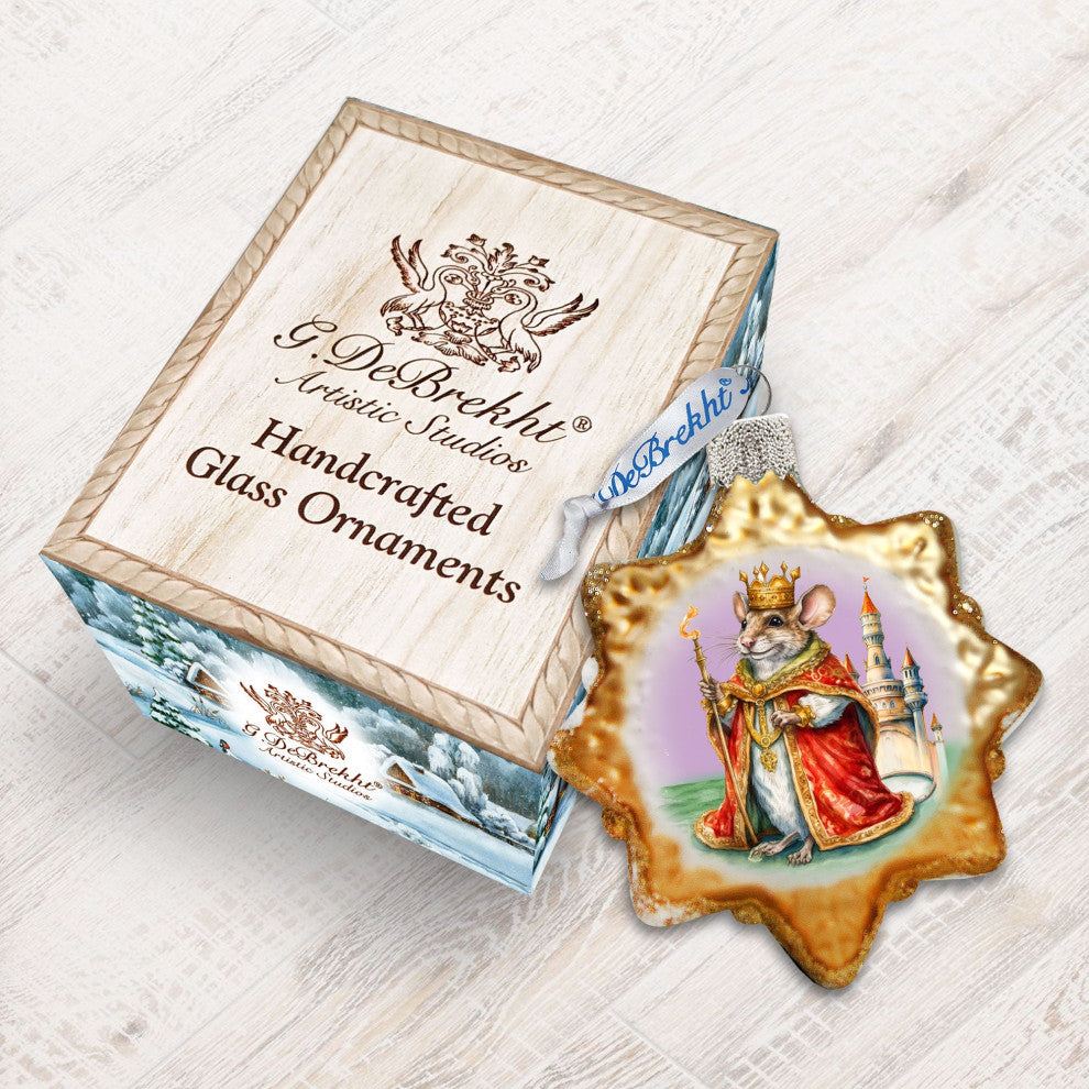 Mouse King Mercury Glass Ornaments Christmas Decor