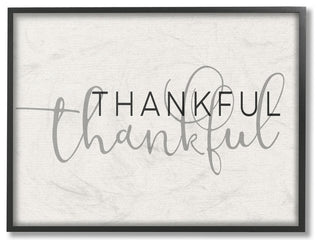 Stupell Ind. Thankful Typography Framed Giclee Art, 11 x 14