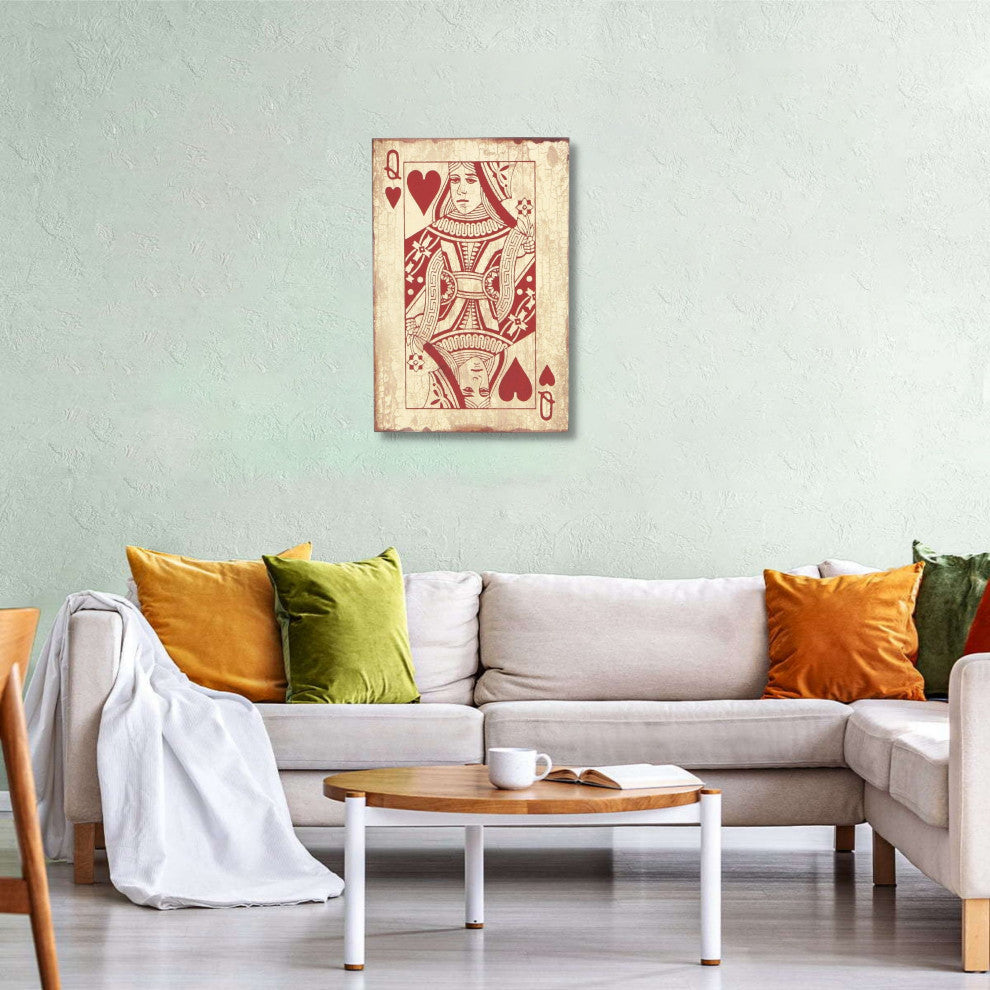 "Queen Of Hearts" Wooden Wall Decor