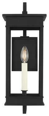 Cupertino 1-Light Outdoor Bracket Wall Lantern Sconce Light, Textured Black