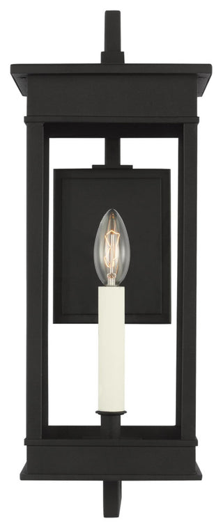 Cupertino 1-Light Outdoor Bracket Wall Lantern Sconce Light, Textured Black