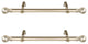 Emperor 1" Diameter Side Curtain Rod 12-20" Long, Set of 2, Light Gold