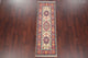 Traditional Kazak Oriental Hand-Knotted Pakistani Runner Rug, Beige, 6'5"X2'1"