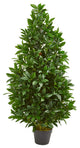 4" Bay Leaf Artificial Topiary Tree UV Resistant, Indoor/Outdoor
