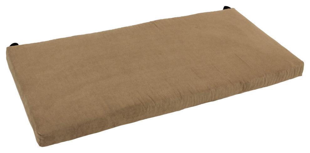 45"X19" Solid Microsuede Bench Cushion, Java