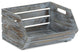 Distressed Gray Wooden Storage Box