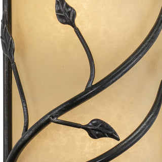Vaxcel Vine Wall Sconce Oil Shale w/ Amber Flake Glass