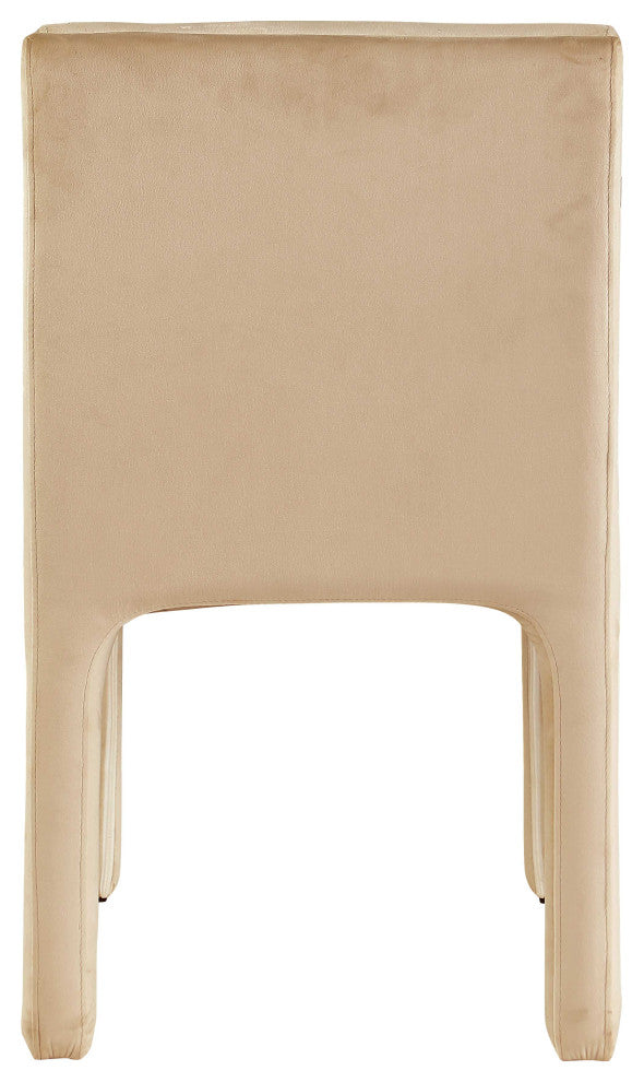 Kai Upholstered Dining Chair, Camel, Velvet, Set of 2