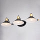 Akron 3 Light Vanity Matte Black and Natural Brass with Matte White