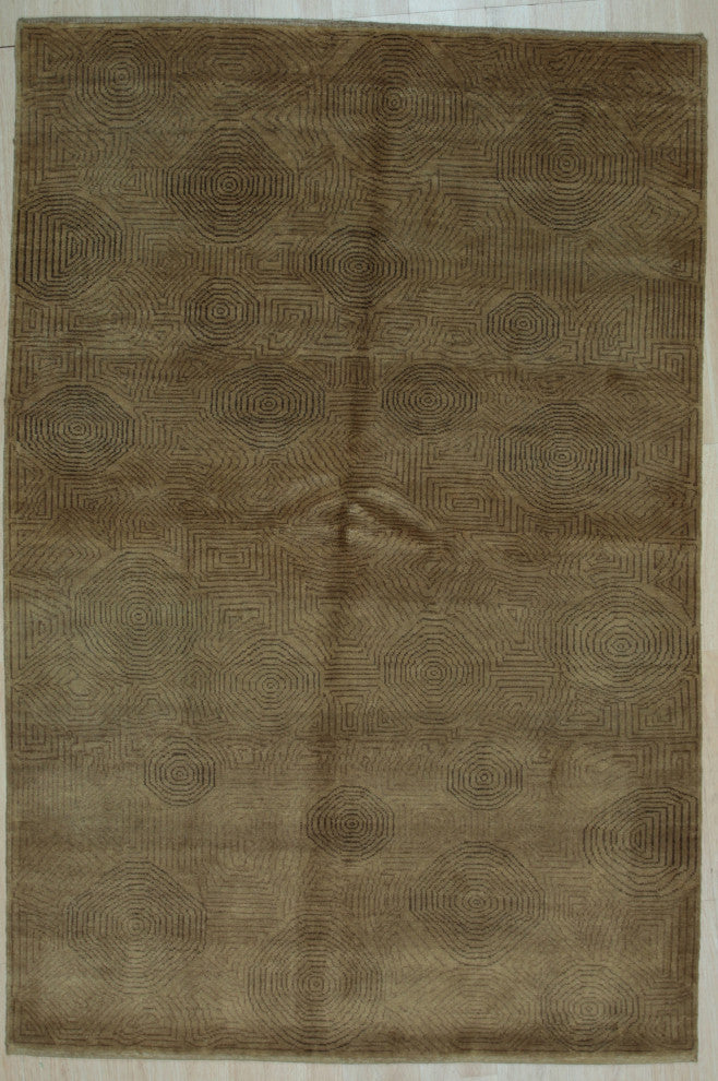 Brown Transitional All Over Ningxia Area Rug