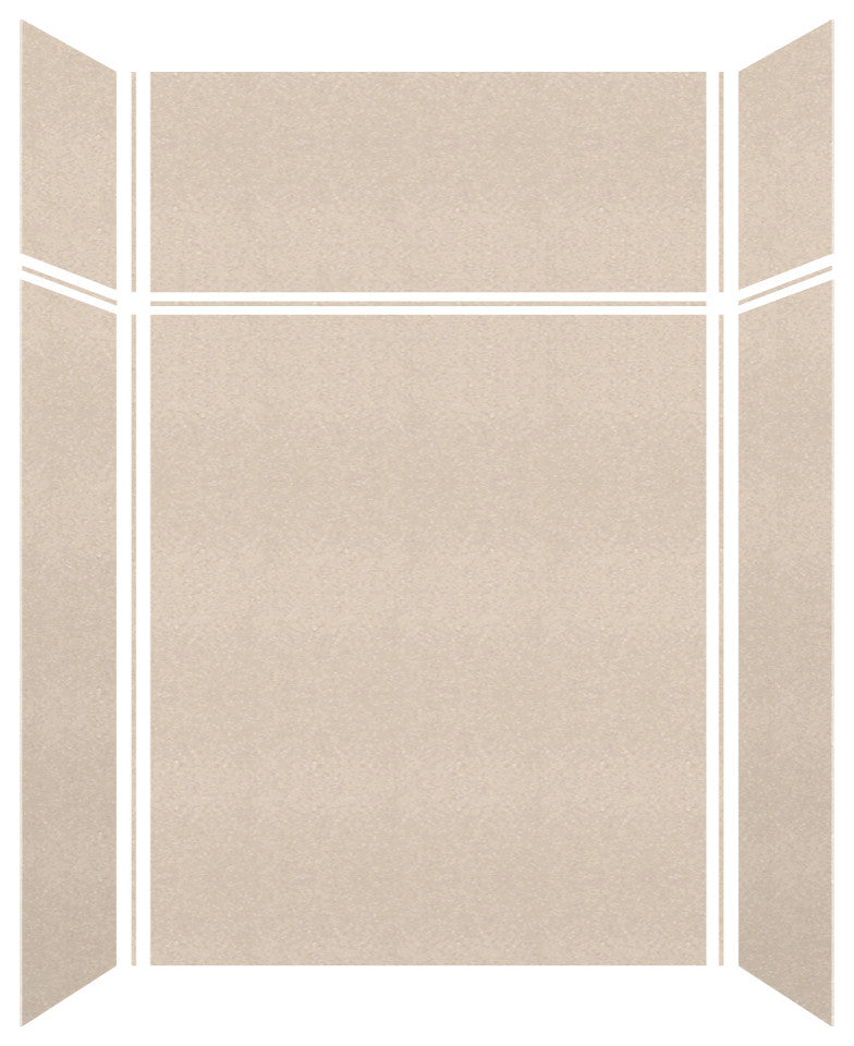 Transolid SaraMar 60"x36"x96" 6-Piece Shower Wall Kit, Cashew Velvet