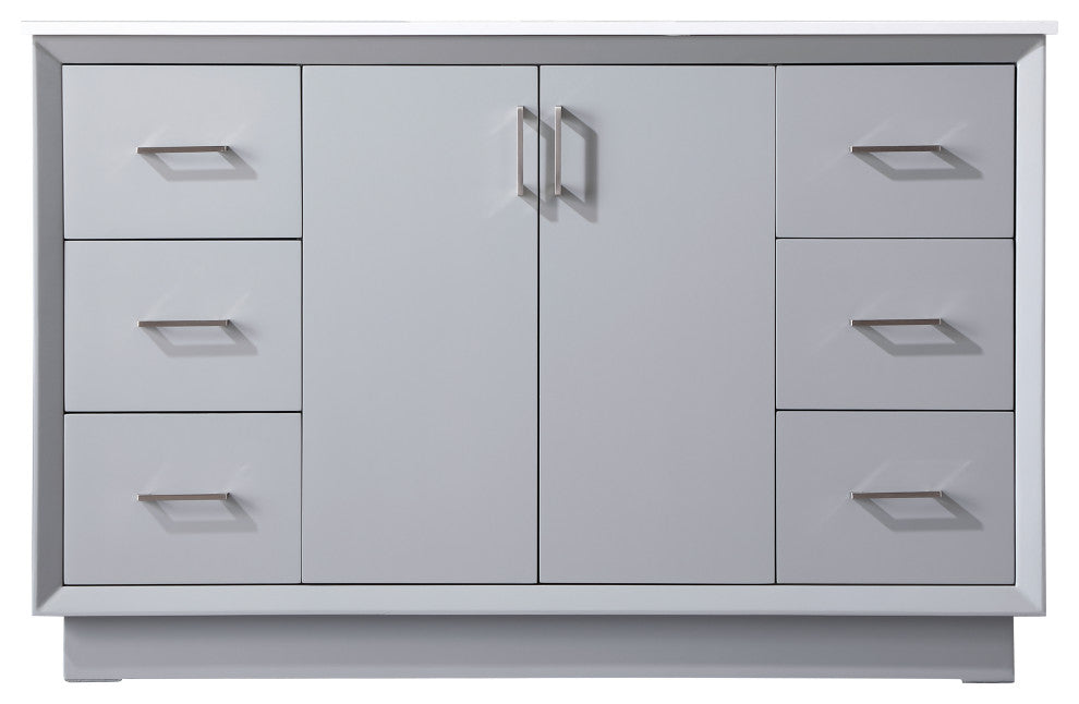 54" SIngle Bathroom Vanity, Grey