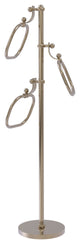 Towel Stand with 9" Oval Towel Rings, Antique Pewter