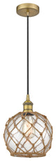 Innovations 616-1P-BB-G122-8RB-LED 1-Light Mini Pendant, Brushed Brass