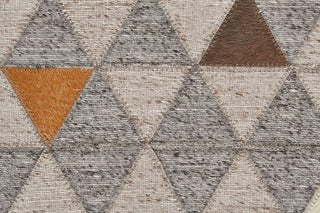 Weave & Wander Canady Handmade Mosaic Rug, Gray/Rust, 5'x8'