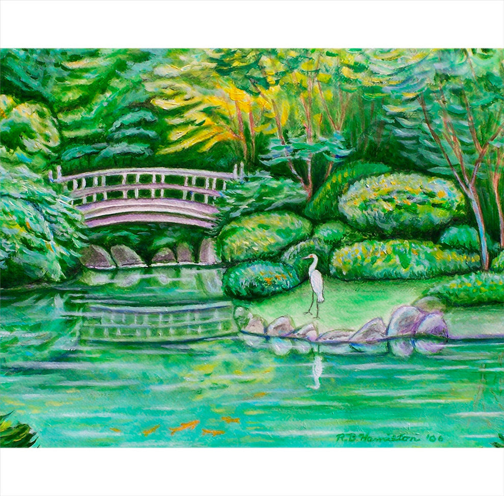 Betsy Drake Japanese Garden Outdoor Wall Hanging 24x30