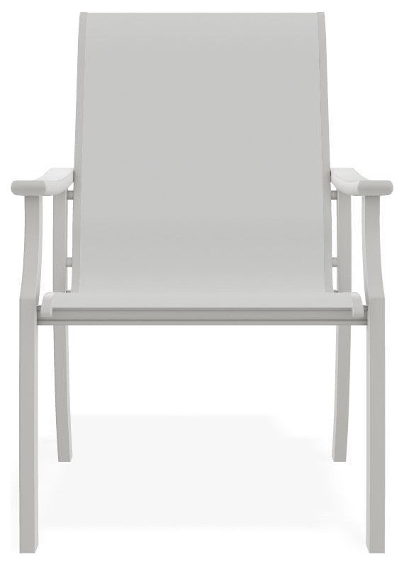 St. Catherine Sling Outdoor Armchair, White/Snow