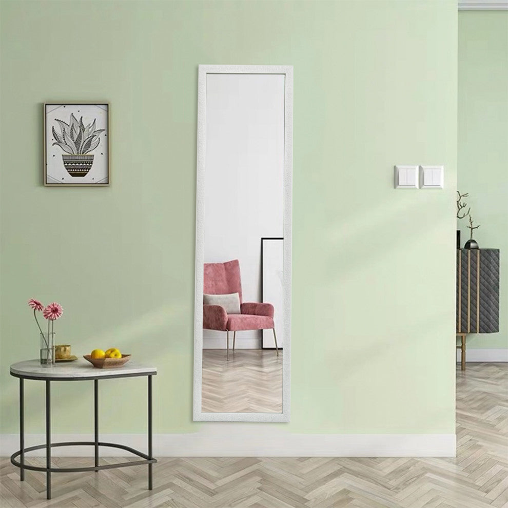 50" Lx14" W Rectangle Glass Framed Wall Mounted Bathroom Vanity Mirror