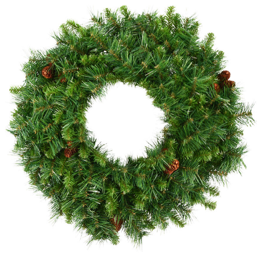 30" Cheyenne Pine Wreath 15 Cones 260T