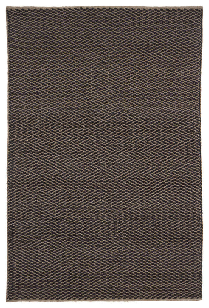 Milano Contemporary Area Rug, Black, 5'x7'6"