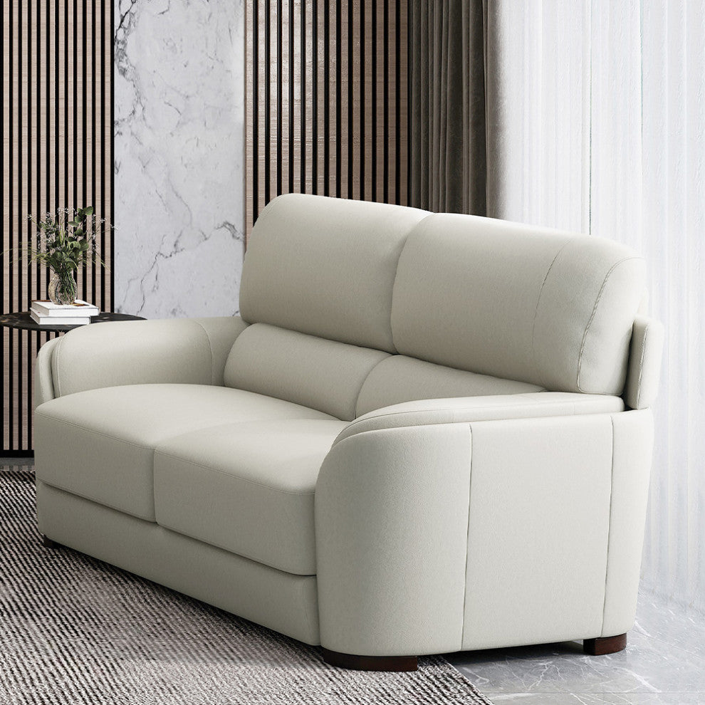 ACME Edrice Loveseat, Ice Gray Top Grain Leather