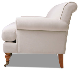 Alana Lawson 88" 3-Cushion Tight Back Sofa, Sky Neutral Beige Polyester