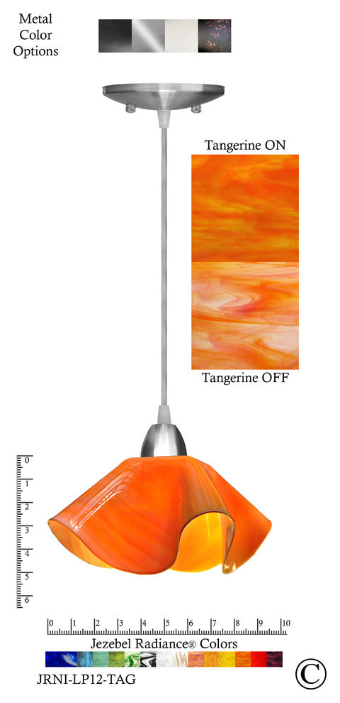 Jezebel Radiance Lily Small Pendant, Tangerine