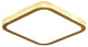 Abetone | Square Crystal LED Ceiling Light, Gold, Cool Light