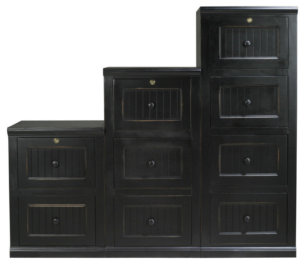 Eagle Furniture Coastal 2-Drawer File Cabinet, Soft White