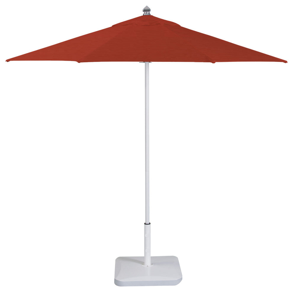 9' Round Flexibe Commercial Umbrella, White, Terracotta