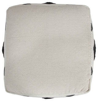 Textured Double Diamond Pouf Ottoman