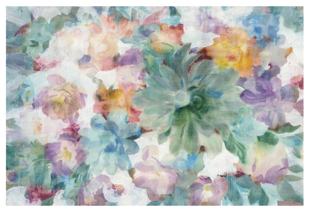 "Succulent Florals" Digital Paper Print by Danhui Nai, 62"x42"