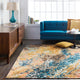 Surya Chemistry CHM-2002 Modern Area Rug, Navy, 9' x 13' Rectangle