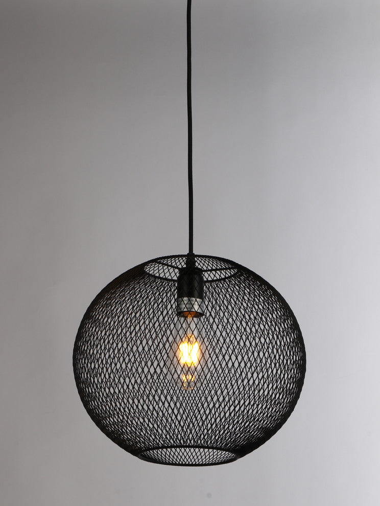 Esporre 1 Light Pendant, Black, 14"x14"