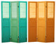 6' Tall Double Sided Distressed Door Panel Canvas Room Divider