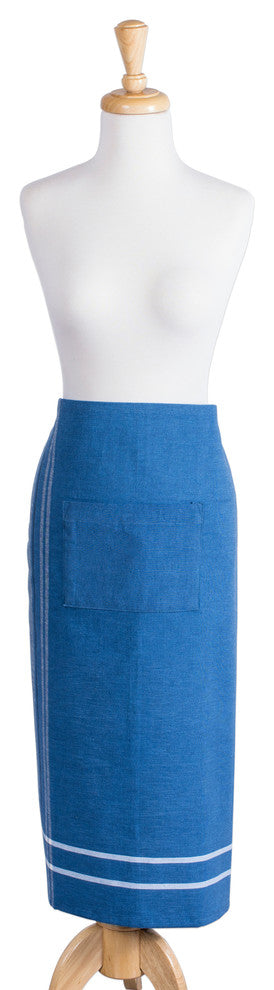 DII Chambray Blue French Stripe Bistro Apron