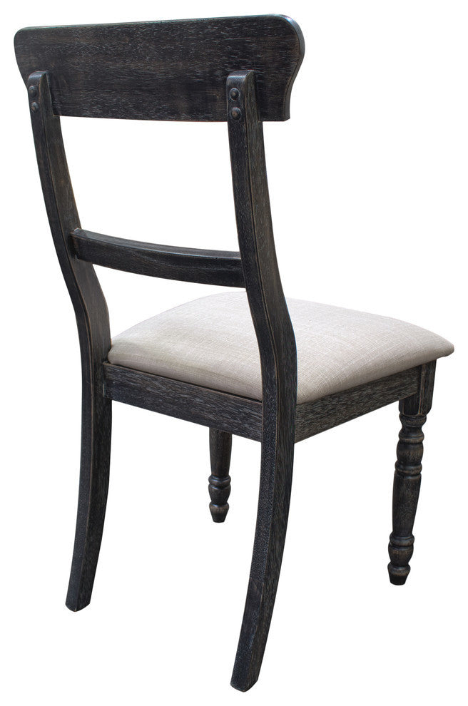 Selena Round Transitional 5-Piece Dinette Set, Weathered Gray