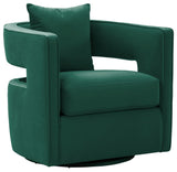 TOV Furniture Kennedy Forest Green Swivel Chair