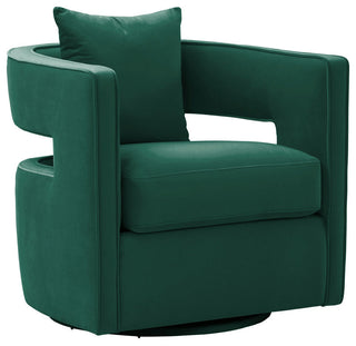 TOV Furniture Kennedy Forest Green Swivel Chair