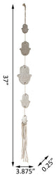 24"L Hamsa'S Hand Ceramic With Tassel