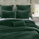 Stonewashed Cotton Velvet Quilt Set, King, Emerald, 3 Piece