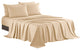 Tobol 6 Piece Embossed Sheet Set, Beige, Twin