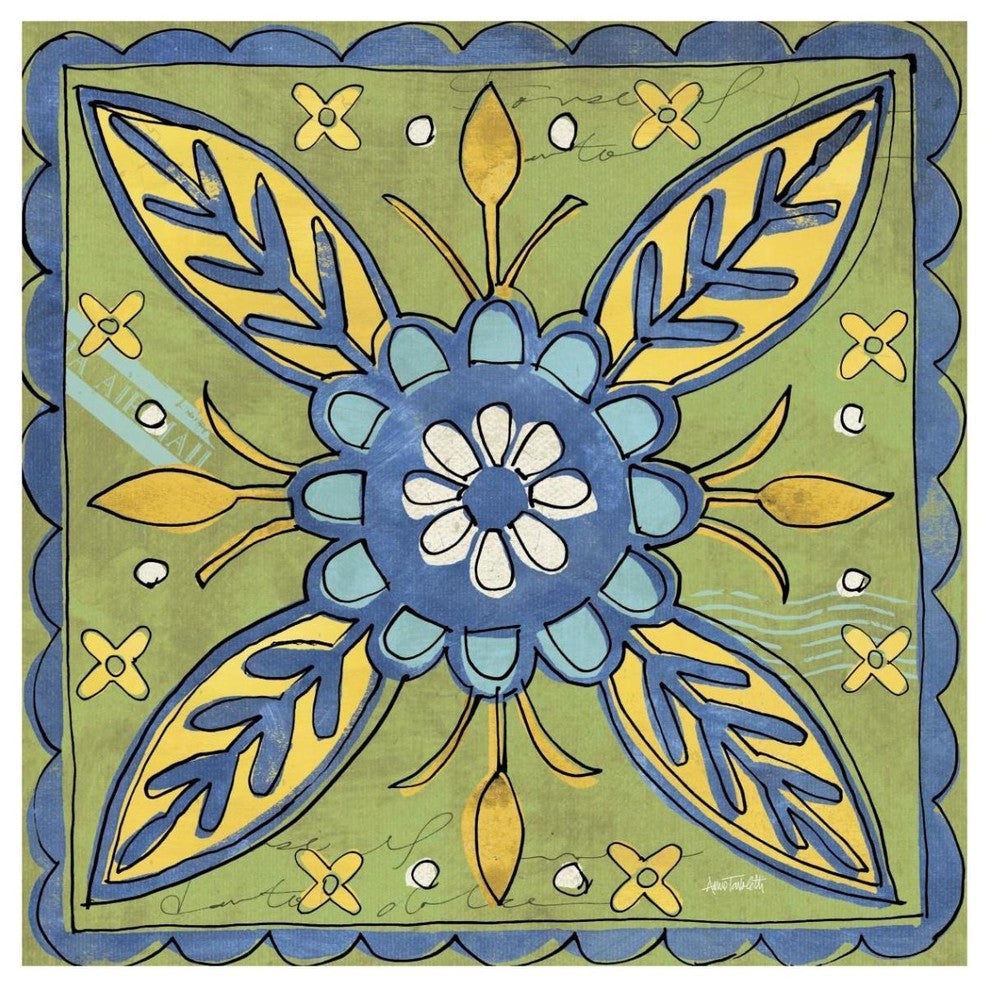 "Tuscan Sun Tile III Color" Digital Paper Print by Anne Tavoletti, 42"x42"