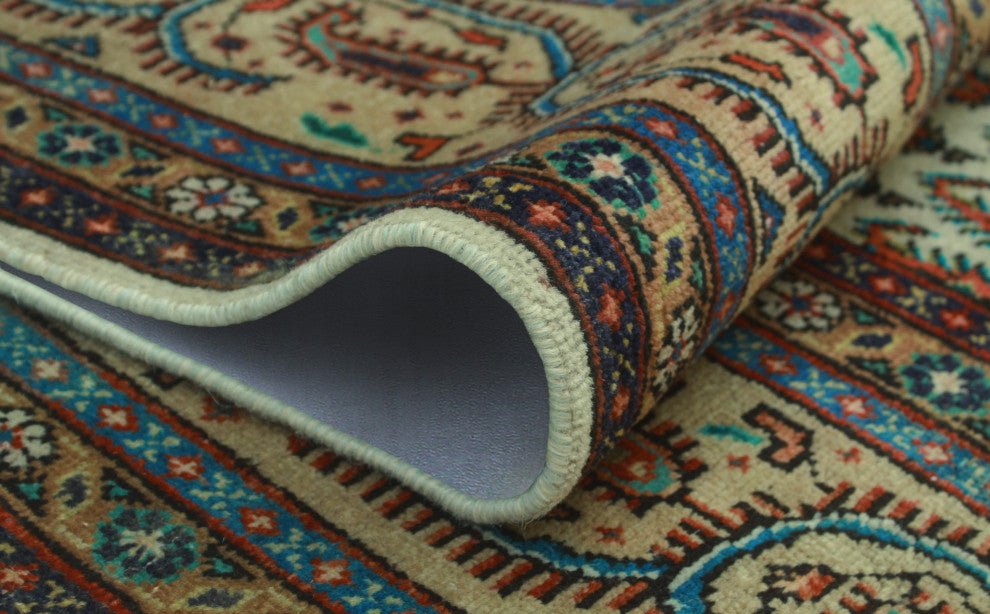 Fine Vintage Distressed Halstead Ivory Rug
