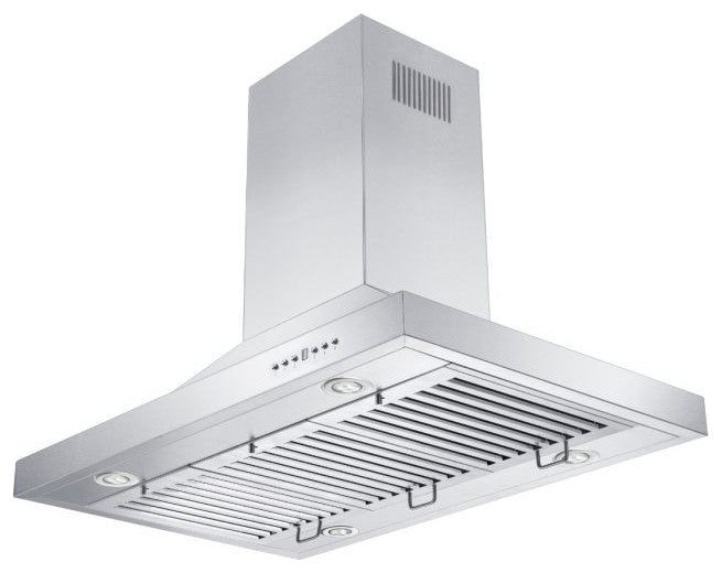ZLINE 42" Ducted Island Mount Range Hood with Remote Blower in Stainless Steel