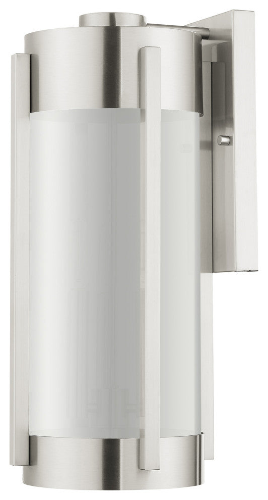 Livex Lighting Sheridan 3 Light Brushed Nickel Large Outdoor Wall Lantern