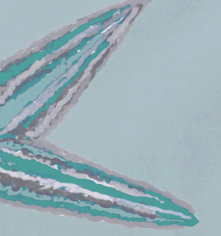Sea Star Coastal Print Placement, Jade, Set of 4
