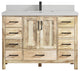 Malibu Mango 48 Single Sink Bath Vanity in White Washed 2" Carrara Quartz