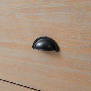 Modern Rustic Dresser, 5 Storage Drawers With Hooded Rubbed Bronze Pull Handles